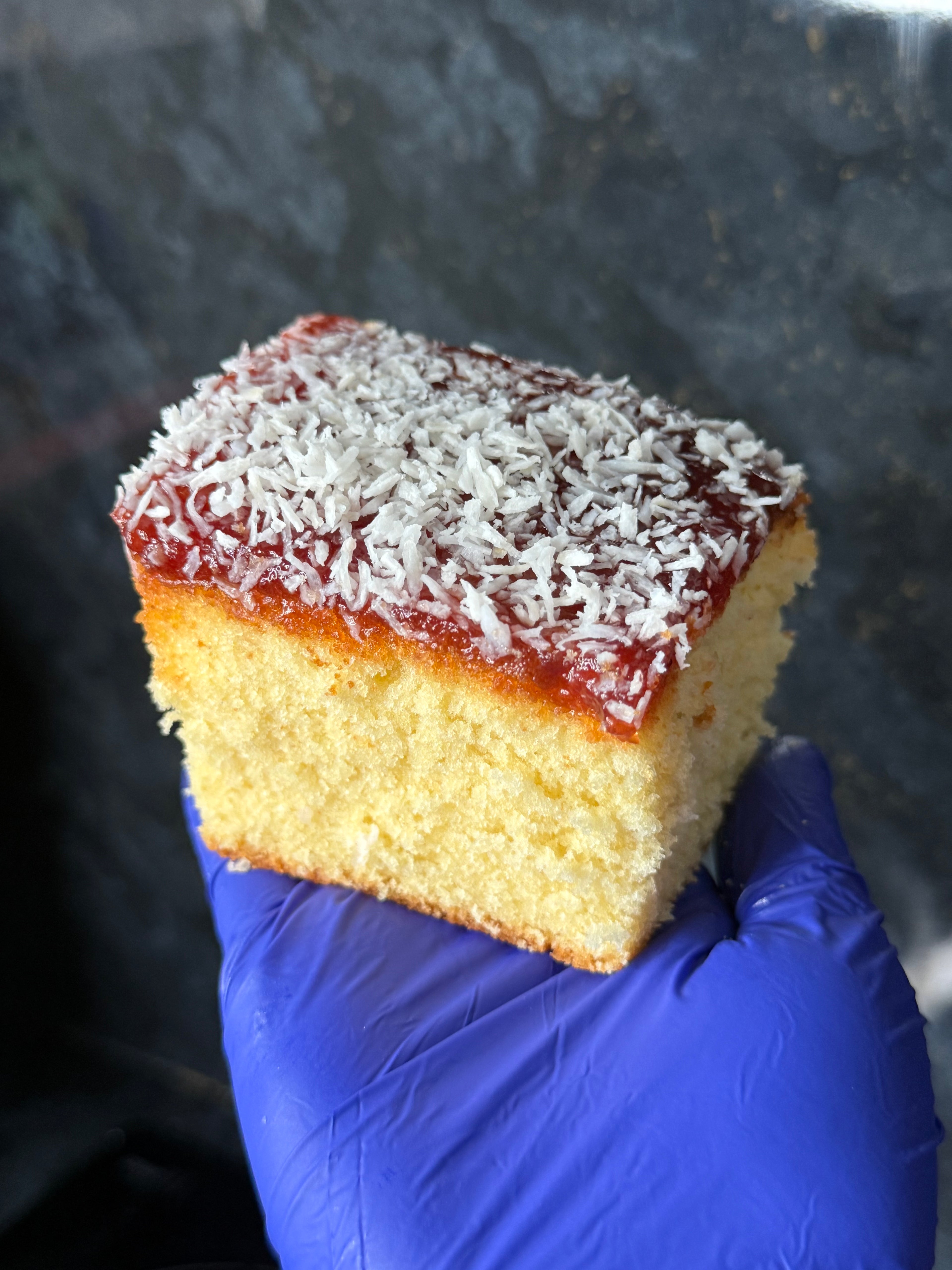 Jam & Coconut Traybake